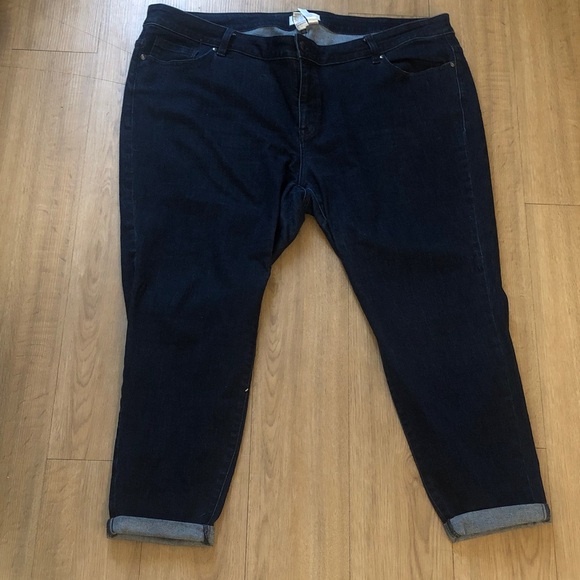 Lane Bryant Denim - Lane Bryant Dark Blue Boyfriend Jeans